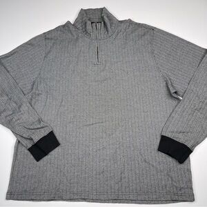 American Living Sweater Sweatshirt Black White Herringbone Outdoor Office Preppy